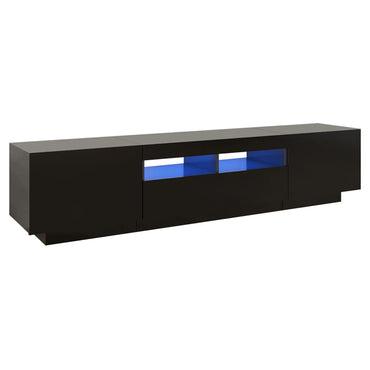 Meuble TV vidaXL avec lumières LED Noir 180x35x40 cm