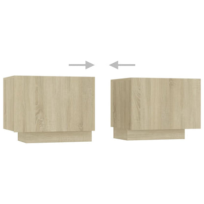 Meuble TV vidaXL avec lumières LED chêne Sonoma 180x35x40 cm