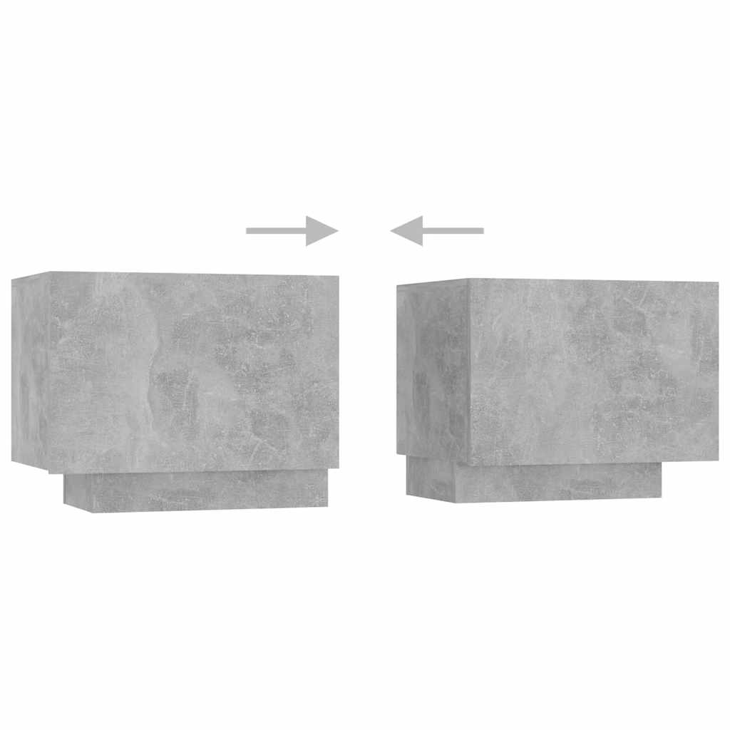 Meuble TV vidaXL avec lumières LED gris béton 180x35x40 cm