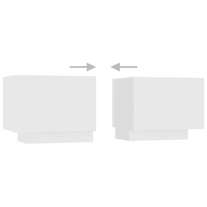 TV-Schrank mit LED-Leuchten Weiß 200x35x40 cm