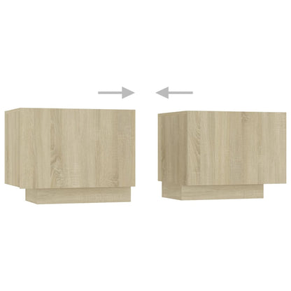 Meuble TV vidaXL avec lumières LED chêne Sonoma 200x35x40 cm