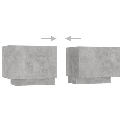 Meuble TV vidaXL avec lumières LED gris béton 200x35x40 cm