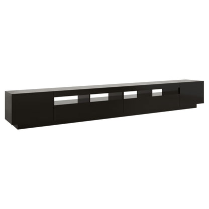 Meuble TV vidaXL avec lumières LED noir 300x35x40 cm