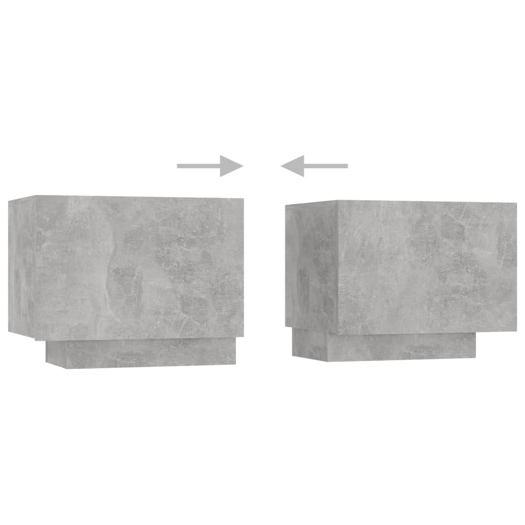 vidaXL Meuble TV avec lumières LED gris béton 300x35x40 cm