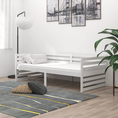 vidaXL Tagesbett Weiß Massivholz Kiefer 90x200 cm