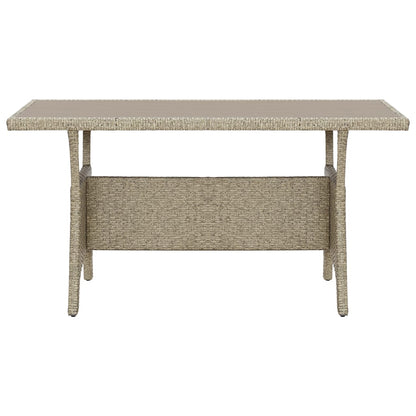 vidaXL Gartentisch Grau 120x70x66 cm Poly Rattan