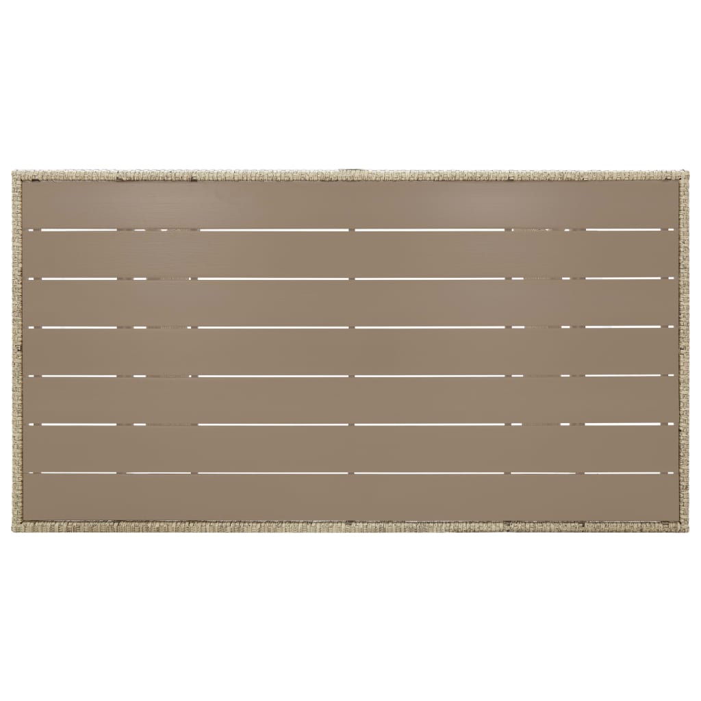 vidaXL Gartentisch Grau 120x70x66 cm Poly Rattan
