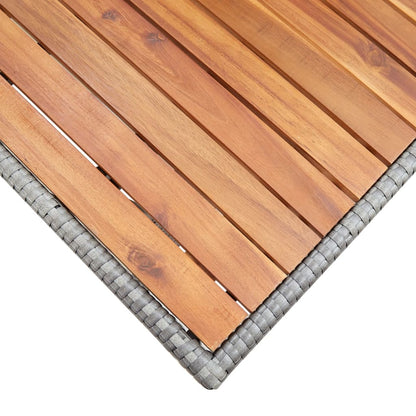vidaXL Gartentisch Grau 120x70x66 cm Akazie Massivholz