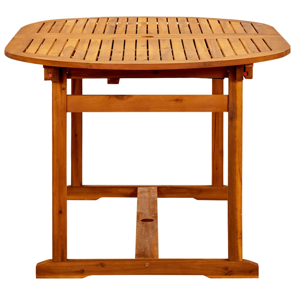 vidaXL Garten-Esstisch (160-240)x100x75 cm Massivholz Akazie
