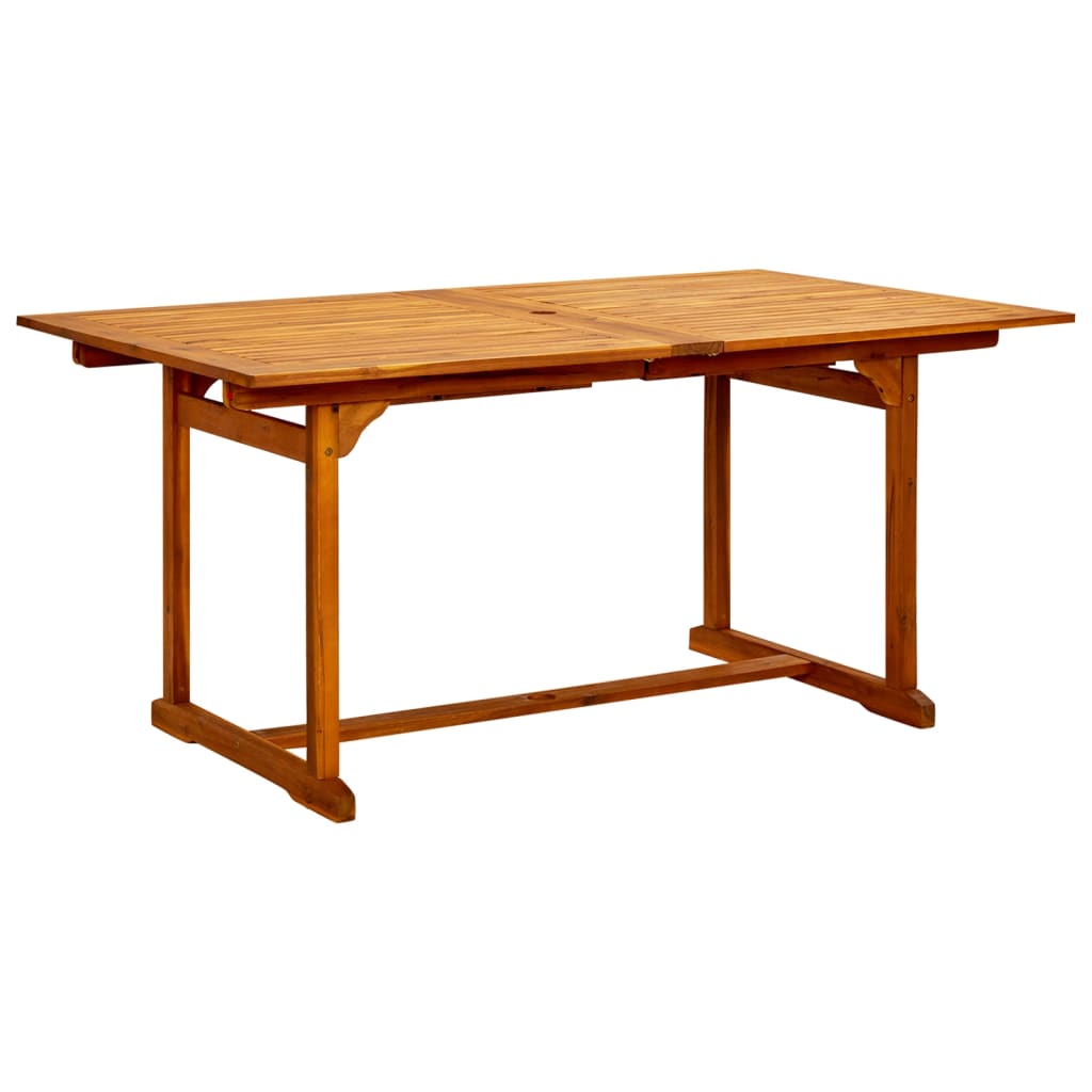 vidaXL Garten-Esstisch (160-240)x100x75 cm Massivholz Akazie
