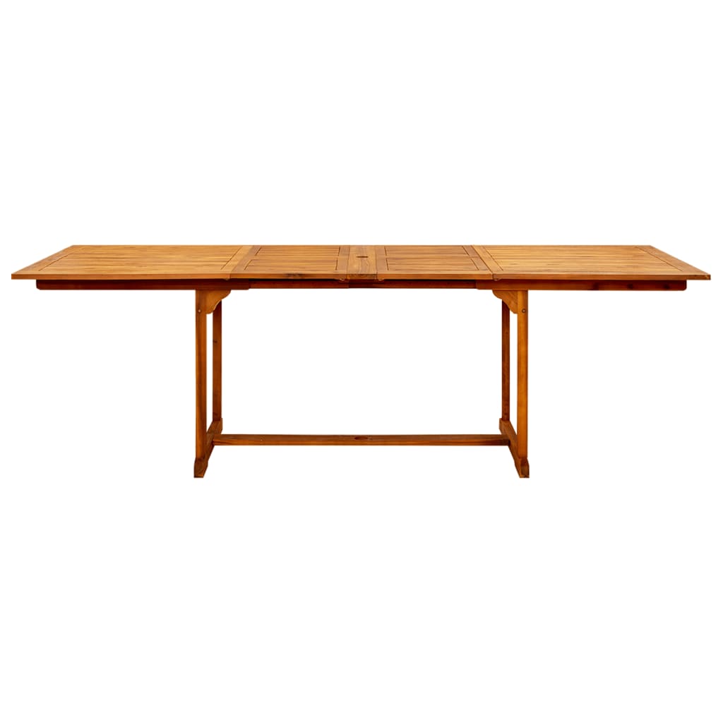 vidaXL Garten-Esstisch (160-240)x100x75 cm Massivholz Akazie
