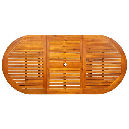vidaXL Garten-Esstisch (120-170)x80x75 cm Massivholz Akazie