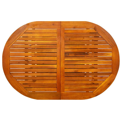 vidaXL Garten-Esstisch (120-170)x80x75 cm Massivholz Akazie