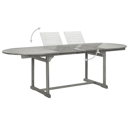 vidaXL Garten-Esstisch (160-240)x100x75 cm Massivholz Akazie