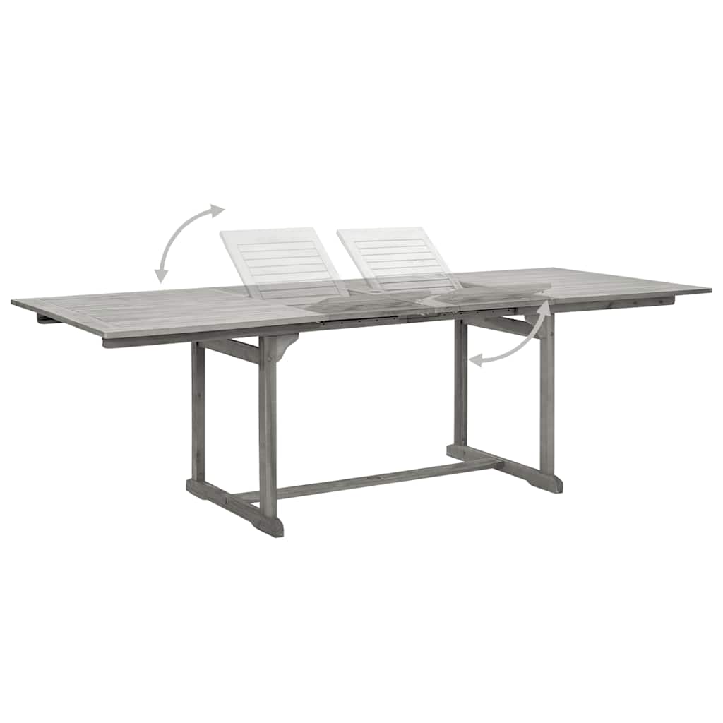 vidaXL Garten-Esstisch (160-240)x100x75 cm Massivholz Akazie