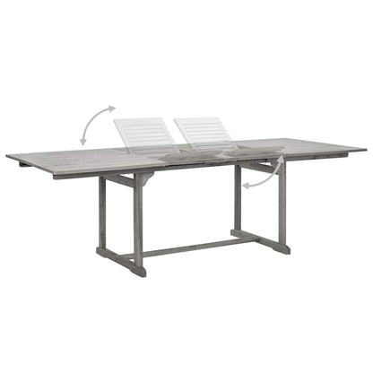 vidaXL Garten-Esstisch (160-240)x100x75 cm Massivholz Akazie