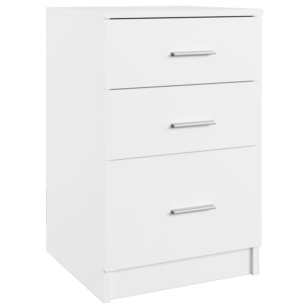 vidaXL Table de chevet blanc 40x40x63 cm Bois d'ingénierie