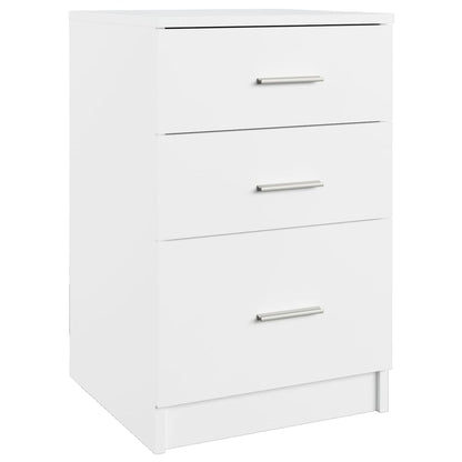 vidaXL Table de chevet blanc 40x40x63 cm Bois d'ingénierie