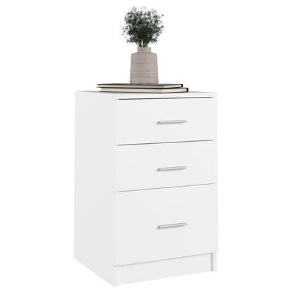 vidaXL Table de chevet blanc 40x40x63 cm Bois d'ingénierie