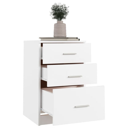 vidaXL Table de chevet blanc 40x40x63 cm Bois d'ingénierie
