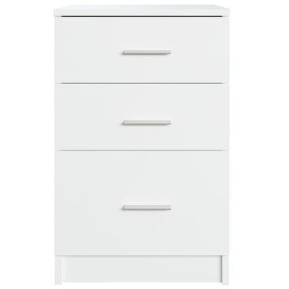 vidaXL Table de chevet blanc 40x40x63 cm Bois d'ingénierie
