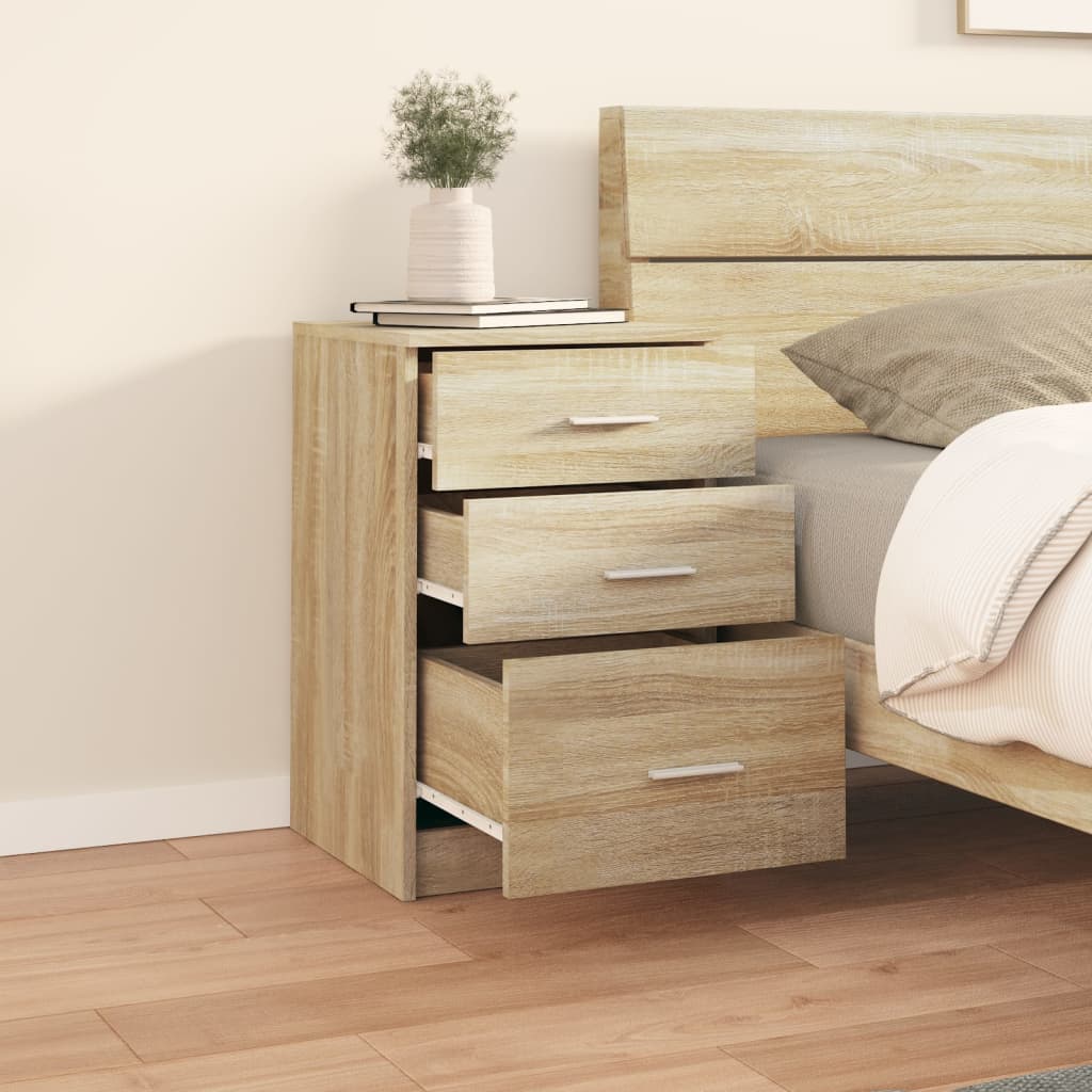 vidaXL Nachttisch Sonoma-Eiche 40x40x63 cm Holzwerkstoff