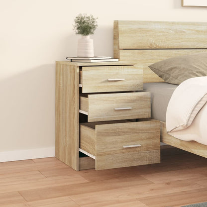 vidaXL Nachttisch Sonoma-Eiche 40x40x63 cm Holzwerkstoff