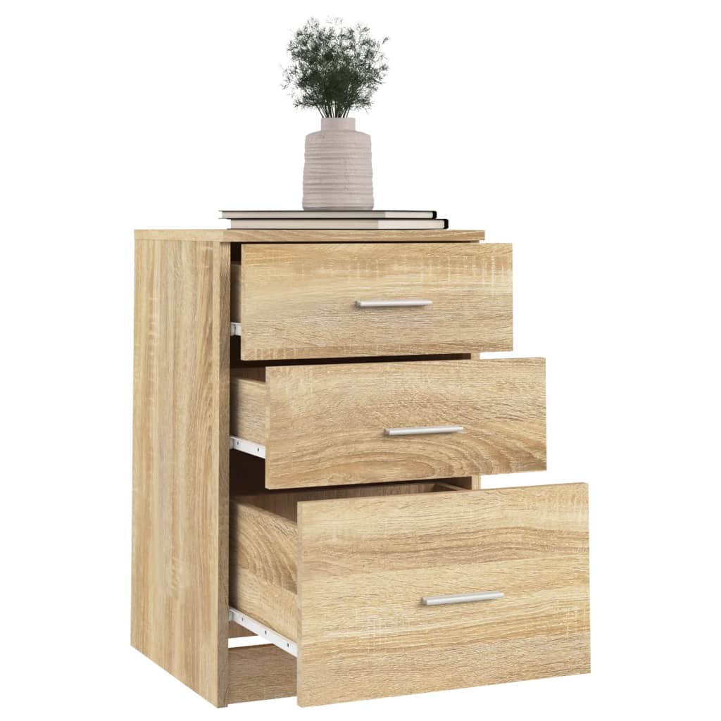 vidaXL Nachttisch Sonoma-Eiche 40x40x63 cm Holzwerkstoff