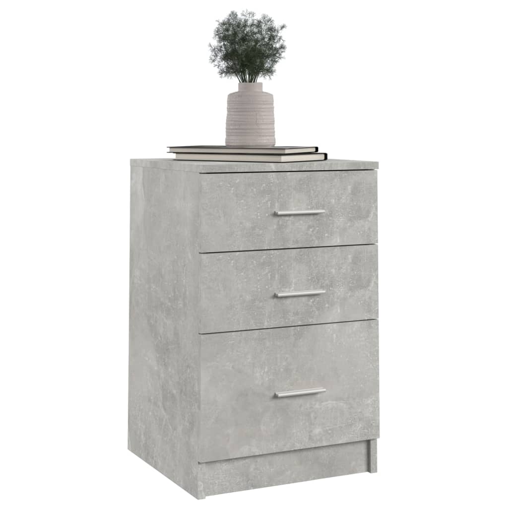 vidaXL Nachttisch Betongrau 40x40x63 cm Holzwerkstoff