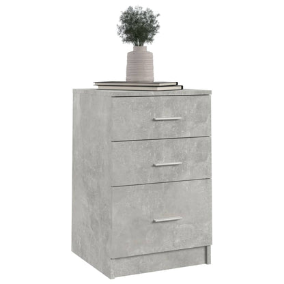 vidaXL Nachttisch Betongrau 40x40x63 cm Holzwerkstoff