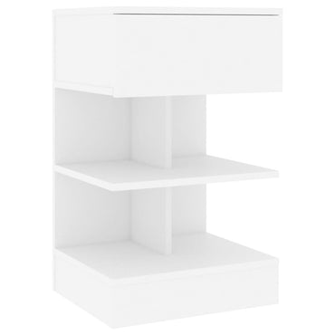 vidaXL Table de chevet blanc 40x35x65 cm Bois d'ingénierie
