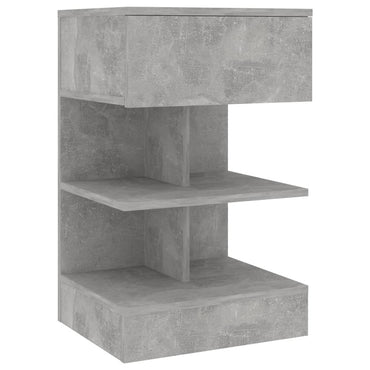 vidaXL Table de chevet gris béton 40x35x65 cm Bois d'ingénierie