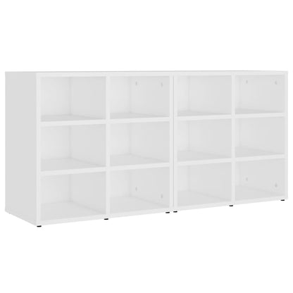 vidaXL Range-chaussures 2 pcs Blanc 52,5x30x50 cm