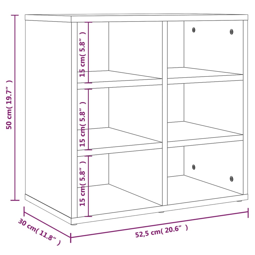 vidaXL Range-chaussures 2 pcs Blanc 52,5x30x50 cm