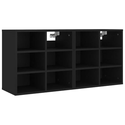 vidaXL Schuhregale 2 Stk. Schwarz 52,5x30x50 cm