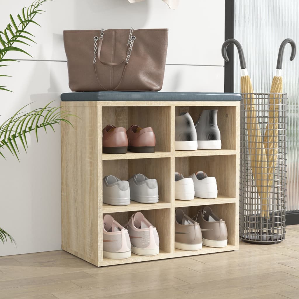 vidaXL Meuble à chaussures chêne Sonoma 52,5x30x50 cm