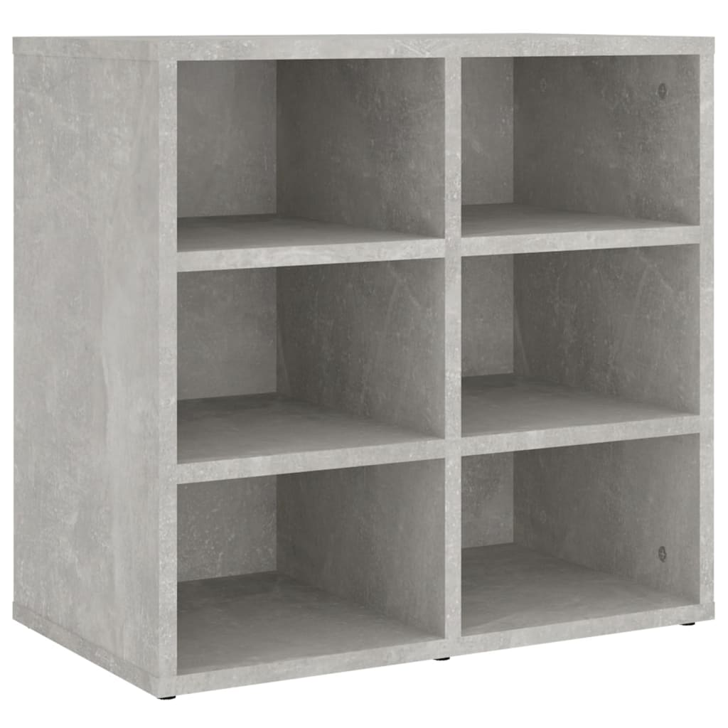 vidaXL Meuble à chaussures gris béton 52,5x30x50 cm