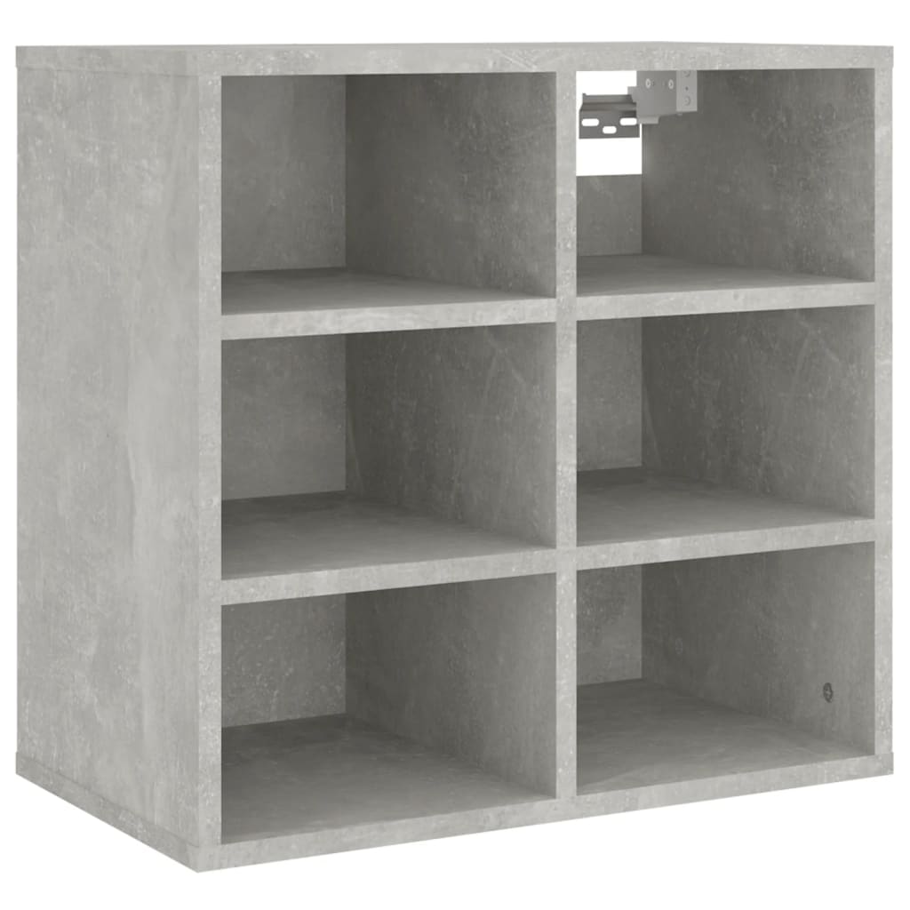 vidaXL Meuble à chaussures gris béton 52,5x30x50 cm