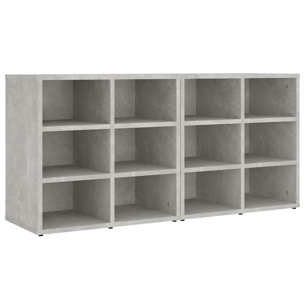 vidaXL Meubles à chaussures 2 pcs Gris béton 52,5x30x50 cm