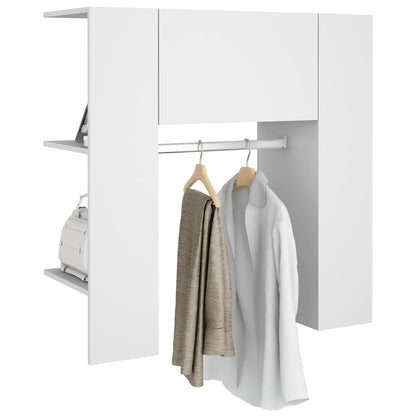 vidaXL Armoire de couloir blanc 97,5x37x99 cm Bois d'ingénierie