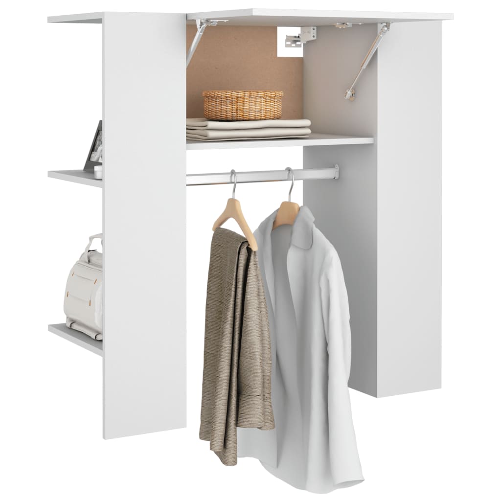 vidaXL Armoire de couloir blanc 97,5x37x99 cm Bois d'ingénierie