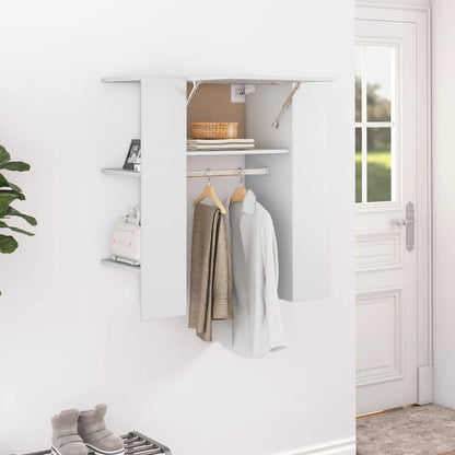 vidaXL Armoire de couloir blanc 97,5x37x99 cm Bois d'ingénierie