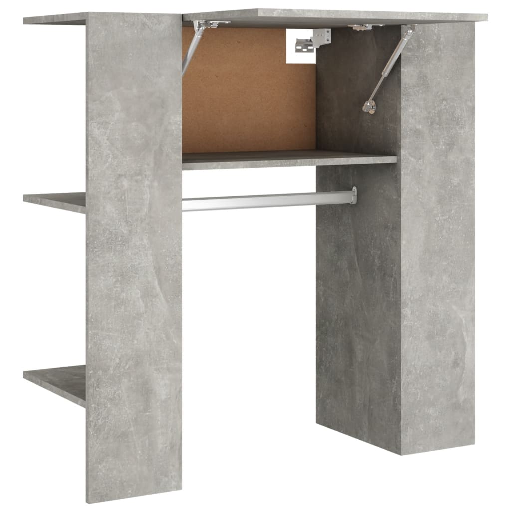 vidaXL Armoire de couloir Gris béton 97,5x37x99 cm Bois d'ingénierie