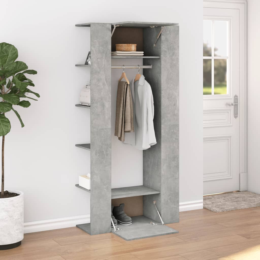 vidaXL Armoire de couloir Gris béton 97,5x37x99 cm Bois d'ingénierie