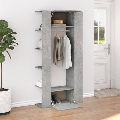 vidaXL Armoire de couloir Gris béton 97,5x37x99 cm Bois d'ingénierie