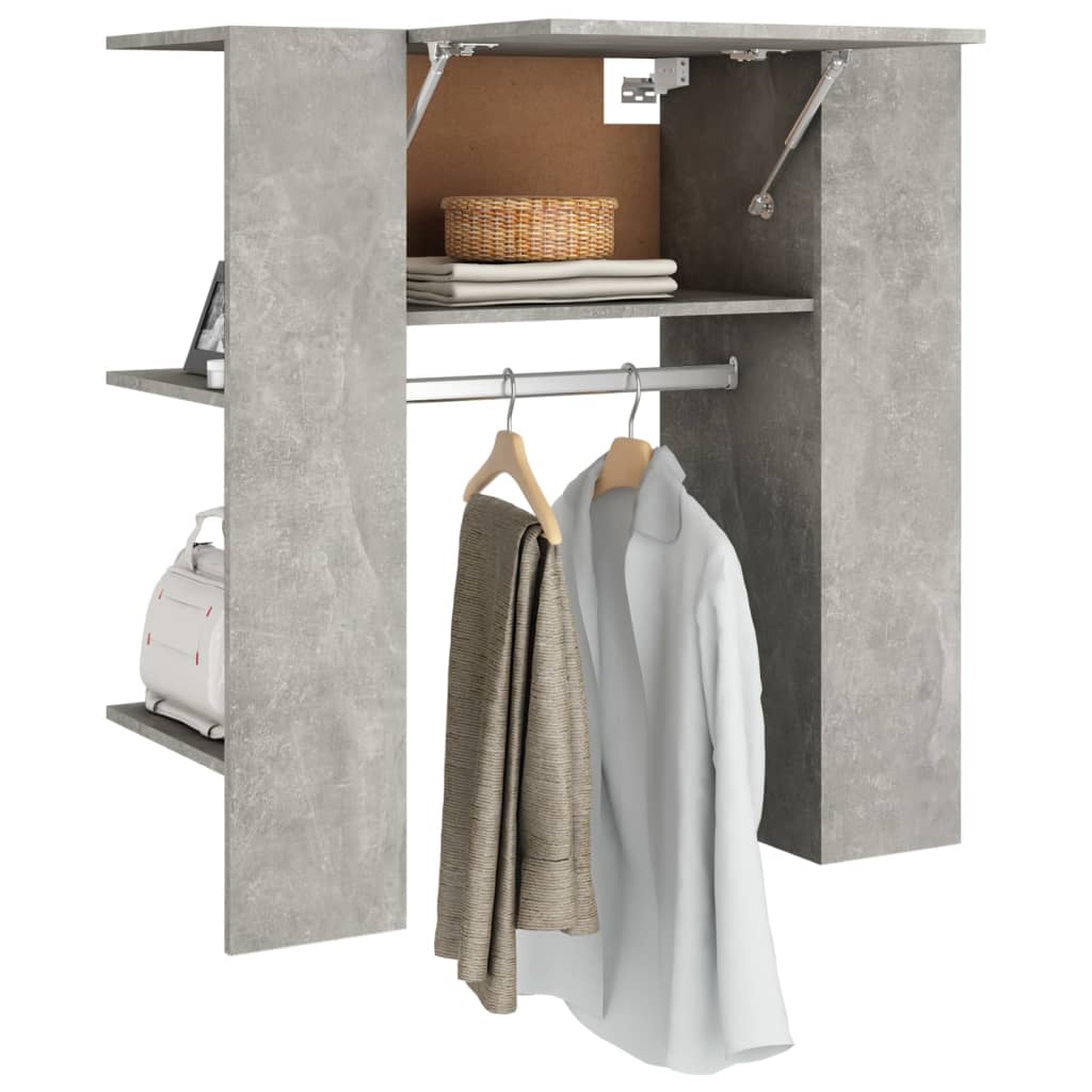 vidaXL Armoire de couloir Gris béton 97,5x37x99 cm Bois d'ingénierie