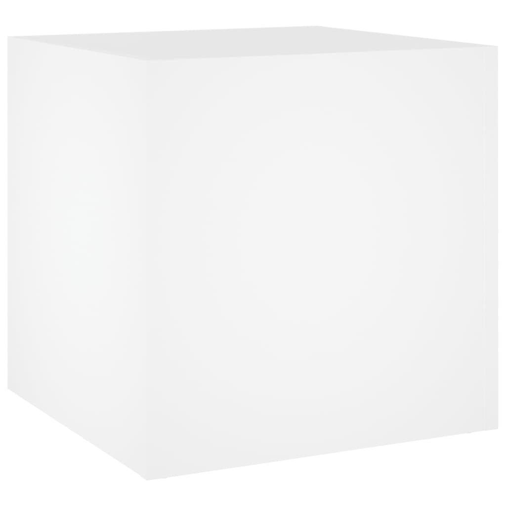 vidaXL Jardinière blanc 40x40x40 cm bois d'ingénierie