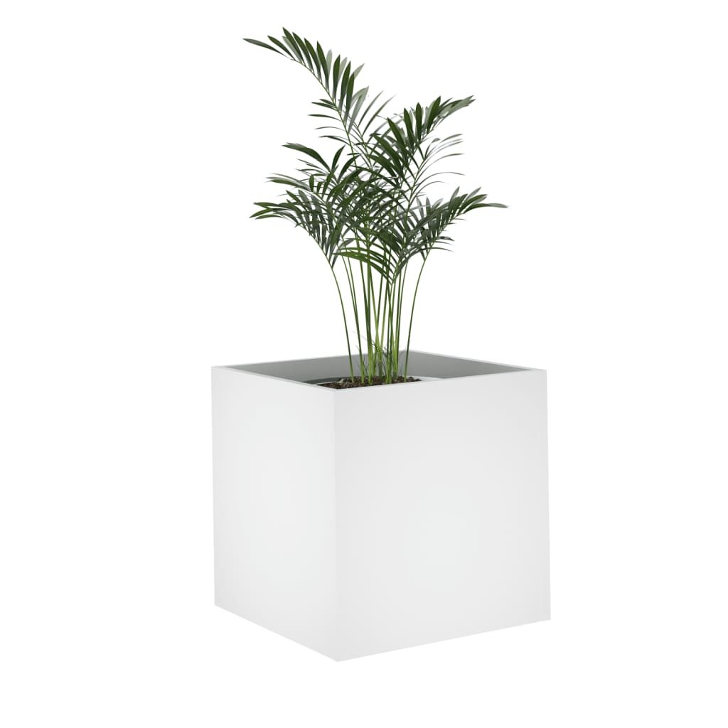 vidaXL Jardinière blanc 40x40x40 cm bois d'ingénierie