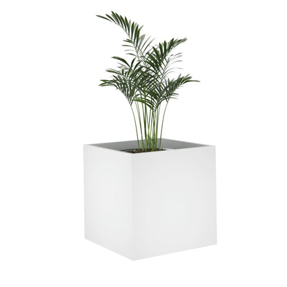vidaXL Jardinière blanc 40x40x40 cm bois d'ingénierie