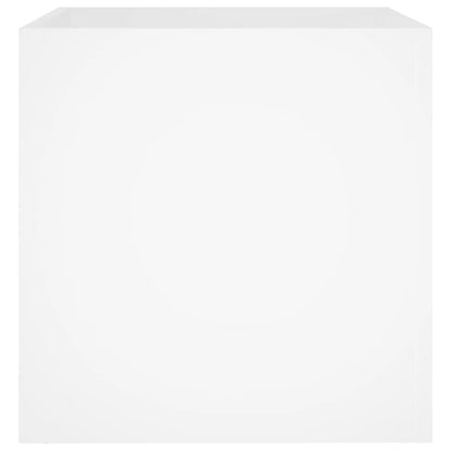 vidaXL Jardinière blanc 40x40x40 cm bois d'ingénierie